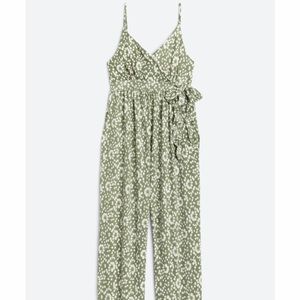 Rica Maternity Knit Crop Jumpsuit in Green